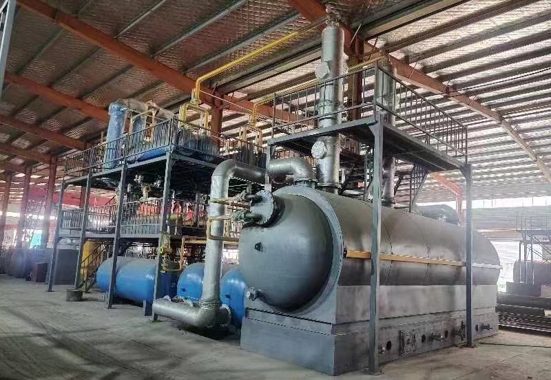 Distillation refinery equipment installation site in Guyana, South America